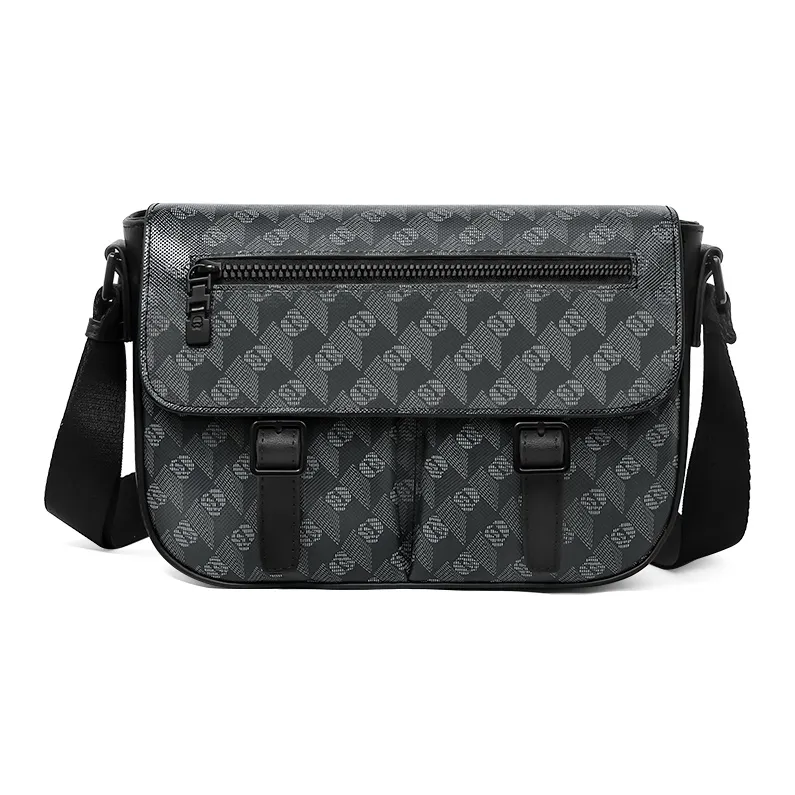 GUDI PVC Shoulder Bag Unisex Black-0