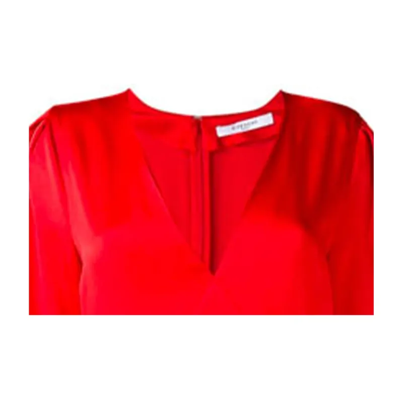 Givenchy Long-Sleeved Dresses Women's Red-4