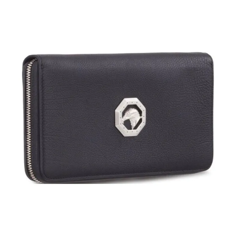 STEFANO RICCI Calfskin Wallet Men's Black-1