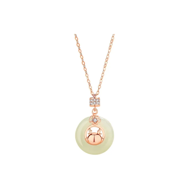 Royal Heaven's Choice Hetian Jade Pale Greenish White Jade Unisex-0