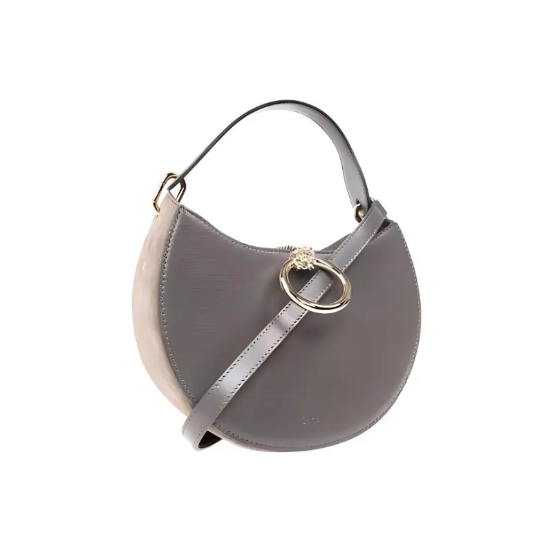 Chloe Calfskin Crossbody One Shoulder Handbag Women's Gray-1