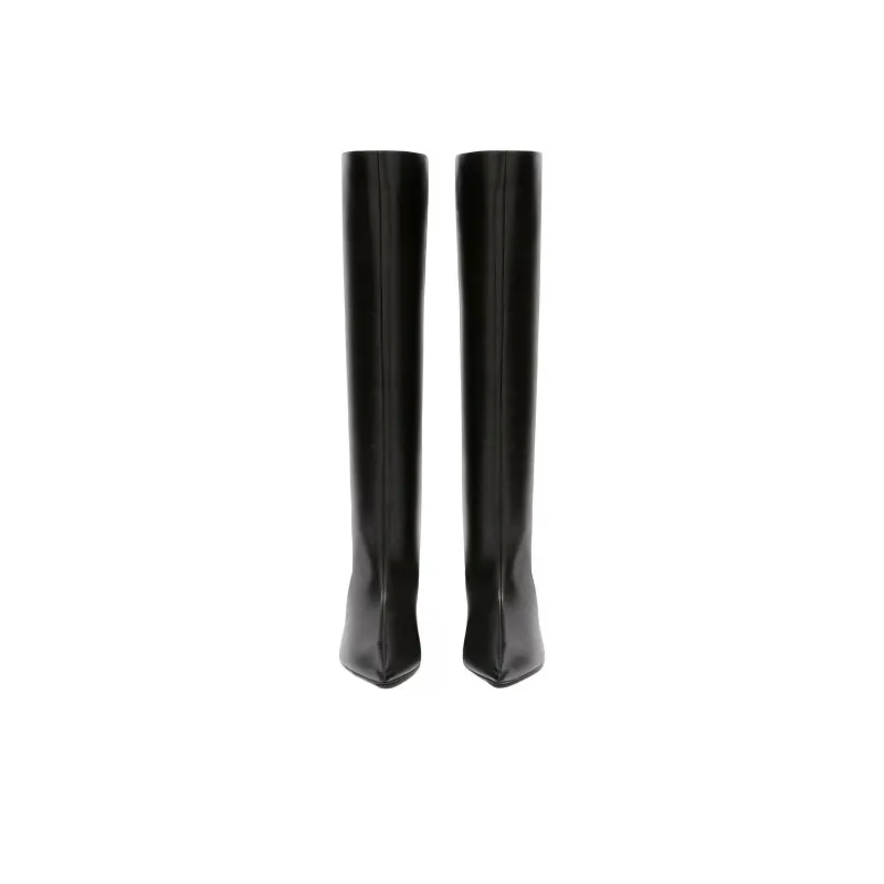 JIL SANDER 45mm Knee-high Leather Boots-4