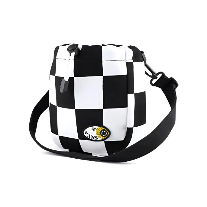Vans Polyester Small Crossbody Bag, Shoulder Bag, Bucket Bag Regular Women's Black White-1