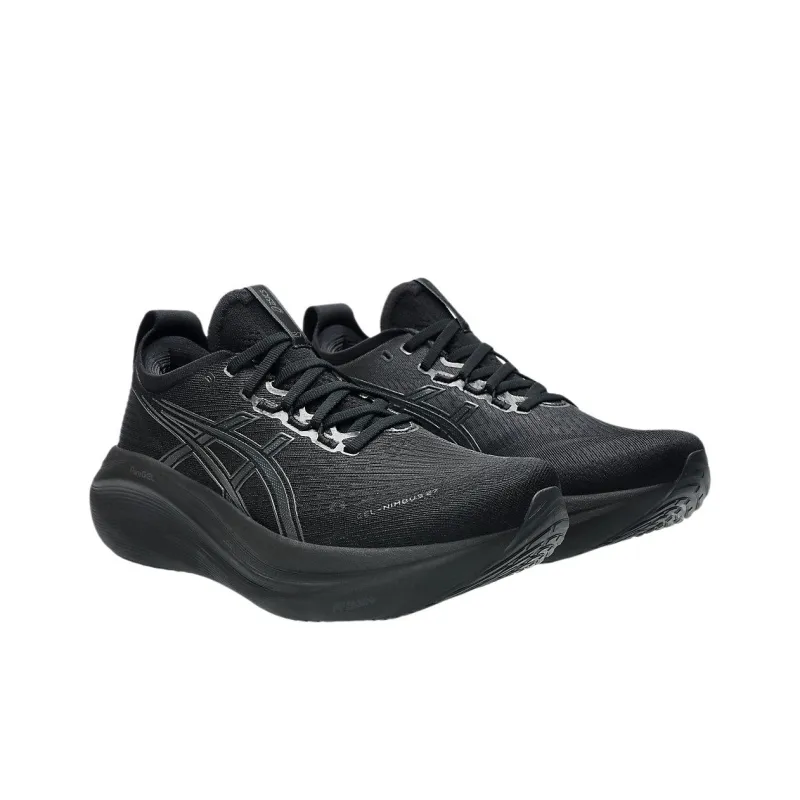 Asics Anti-Slip And Wear-Resistant Lightweight Low-Top Running Shoes Men's Black 2E-Width-2