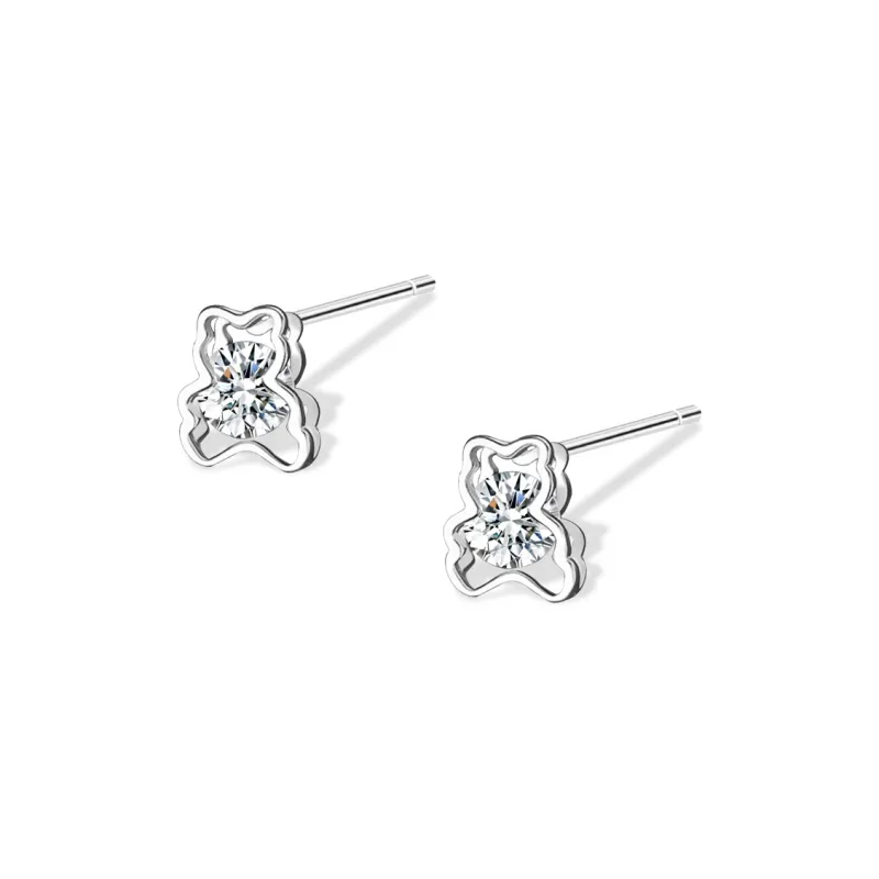 BLANK IN BLANK Sterling Silver Stud Earrings Women's Bestie Couple Girlfriend Birthday-0