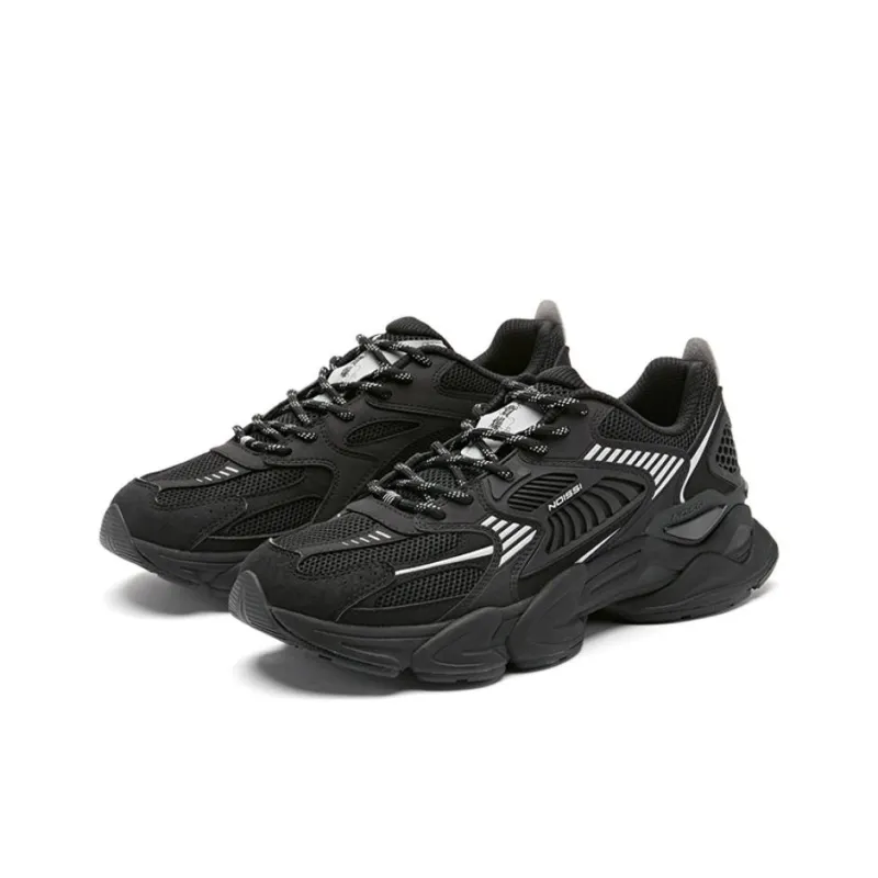 QIAODAN Enable Source Cushioning Wear Resistant Low Top Casual Shoes Men's Black Silver-1