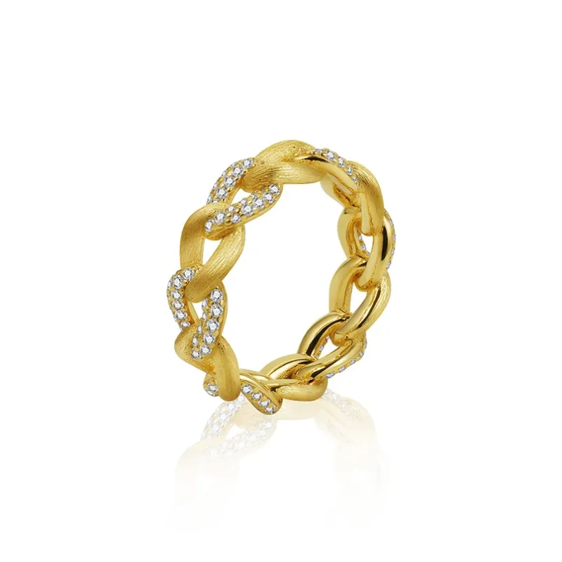 FUNNXI S925 Silver Rings Women's Gold-0