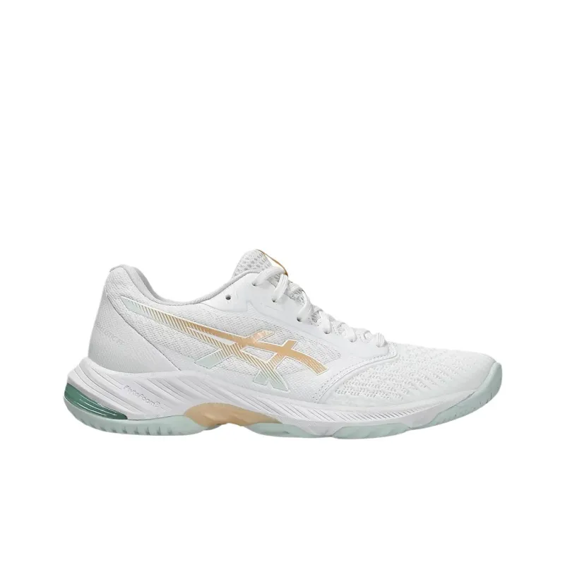 Asics Netburner Ballistic Ff 3 White Champagne Women's-1