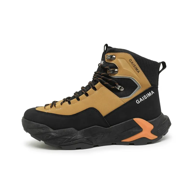 Bull charm Casual Shoes Men High Top Black Green/Black Yellow/Beige-6