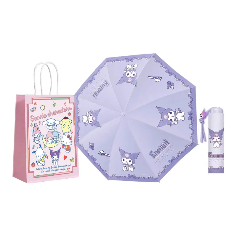Sanrio Students Sunny And Rainy Dual Use UV Protection Sun Protection Compact Portable Sunshade Umbrella-4