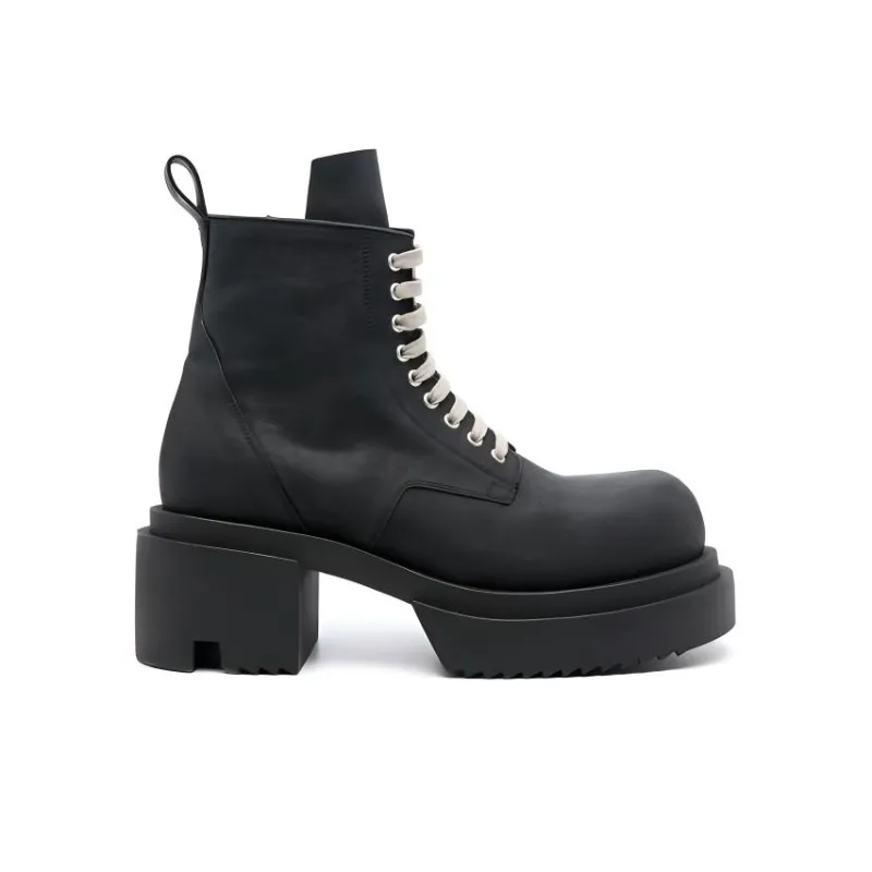 RICK OWENS Low Army Bogun 80mm Leather Boots-1