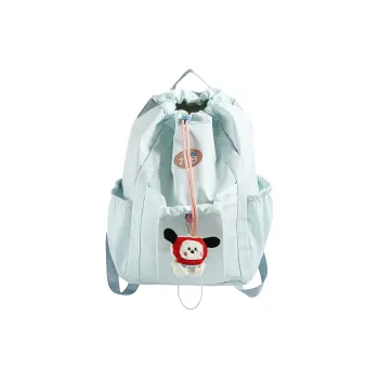 DCLOUD Nylon Fabric Backpack Large Size Unisex White/Blue/Black/Yellow