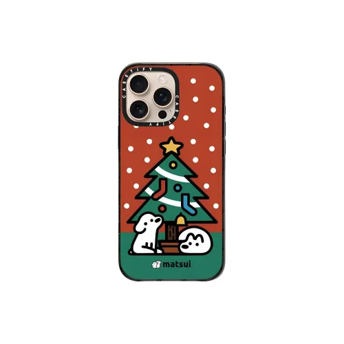 CASETIFY TPU+PC Material Christmas Tree Dog Phone Cases Compatible With IPhone 16/15/Plus/Pro/Pro Max Cute Style