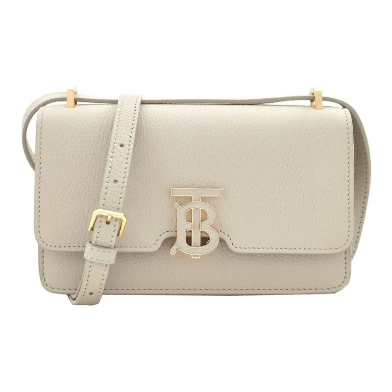 Burberry Leather Crossbody Bag, Shoulder Bag Women's Beige-0
