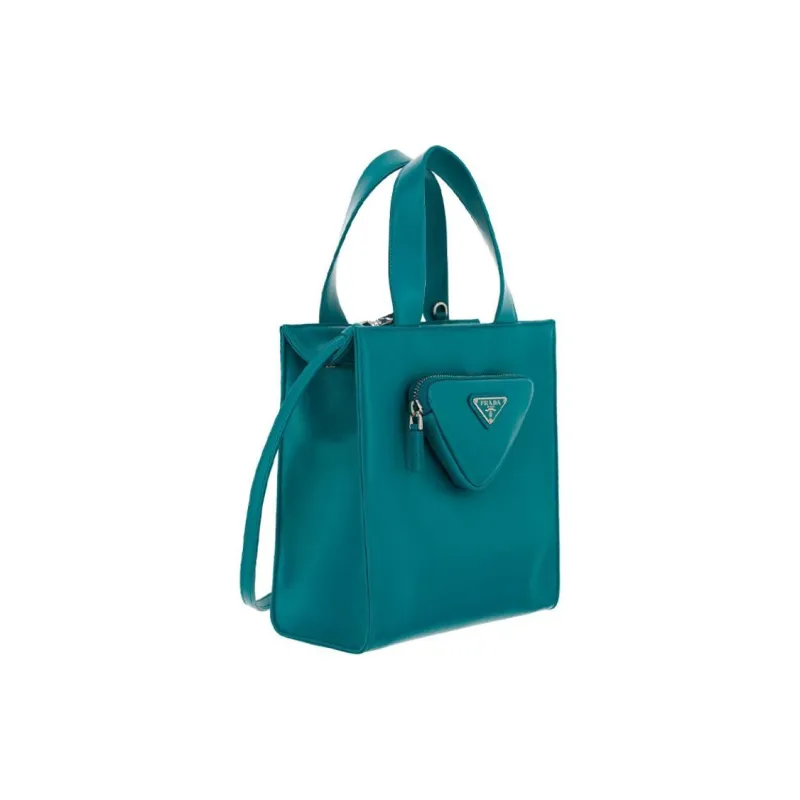 PRADA Lambskin Shoulder Bag Women's Green-1