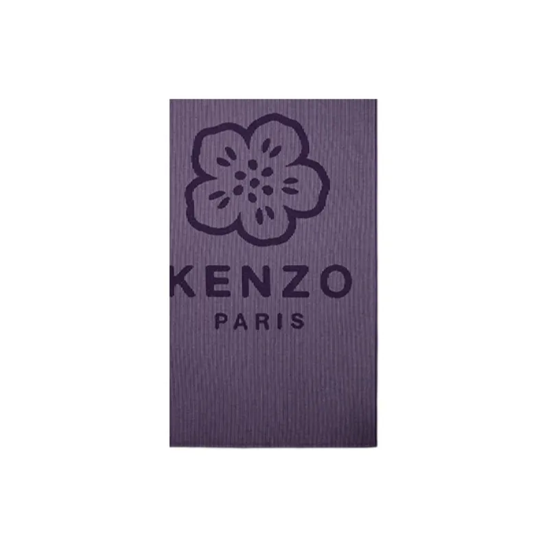 KENZO Cotton Knit Scarves Unisex Purple-2