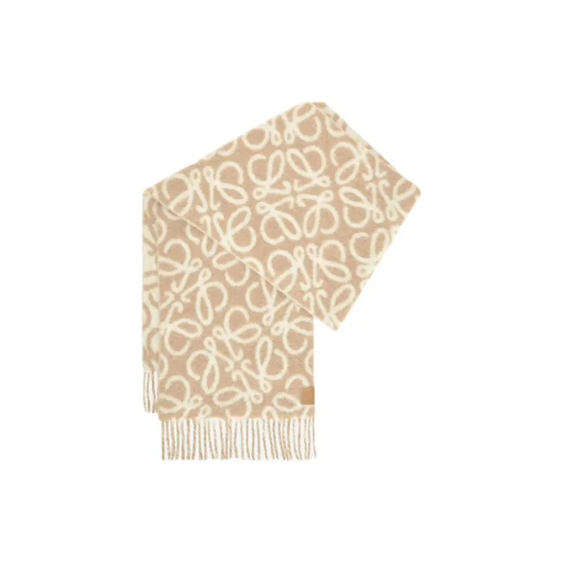 LOEWE Anagram Fringed Scarf-4