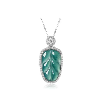 YUANYUXIANG Ice Type Leaf Necklace Women's