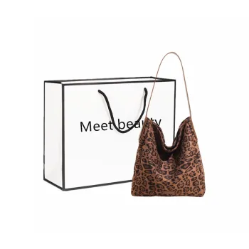 Fitchell Suede Shoulder Bag Women's Leopard Print/Black/Khaki