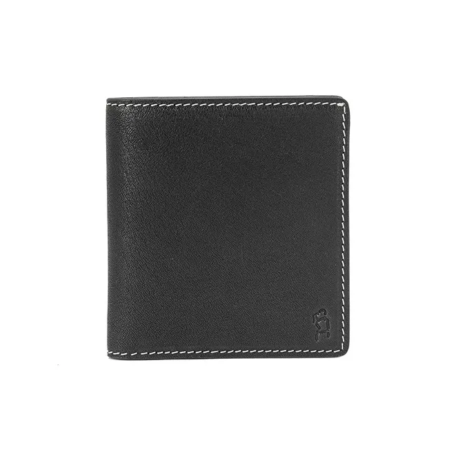 VANESSA HOGAN Top Grain Cow Leather Card Holder Coin Purse Unisex Cocoa Red/Brown/Obsidian Black-7