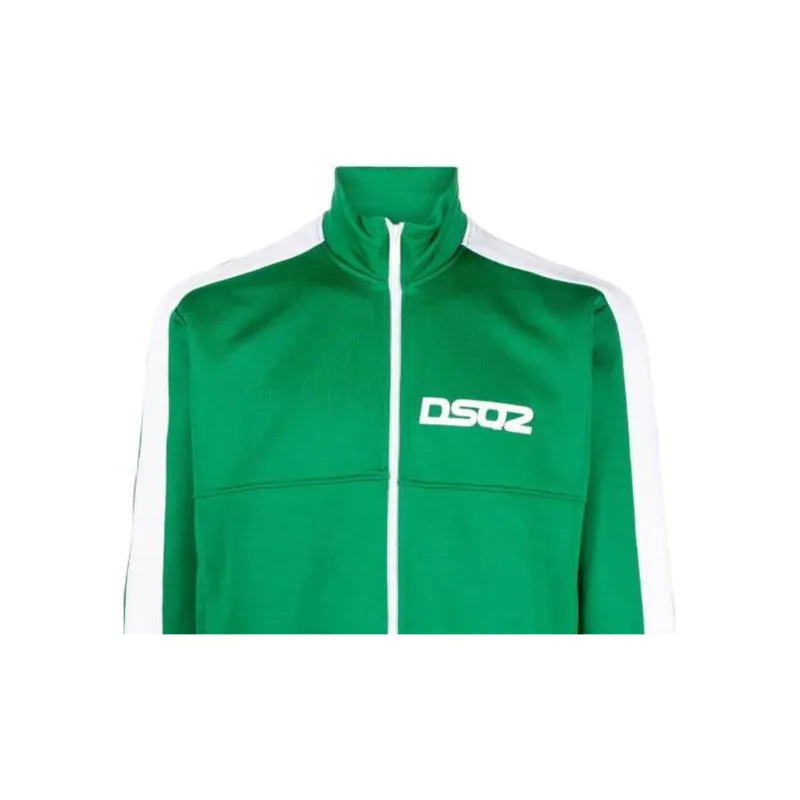 DSQUARED 2 Logo Printed Zipped Sports Jacket-4