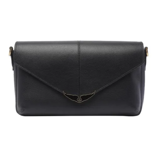 Zadig & Voltaire Calfskin Crossbody Bag, Shoulder Bag Women's Black