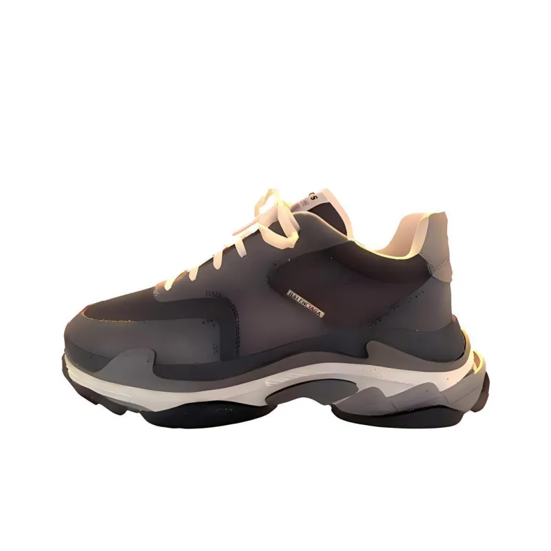 Balenciaga Triple S Low Top Casual Shoes Men's Gray-2