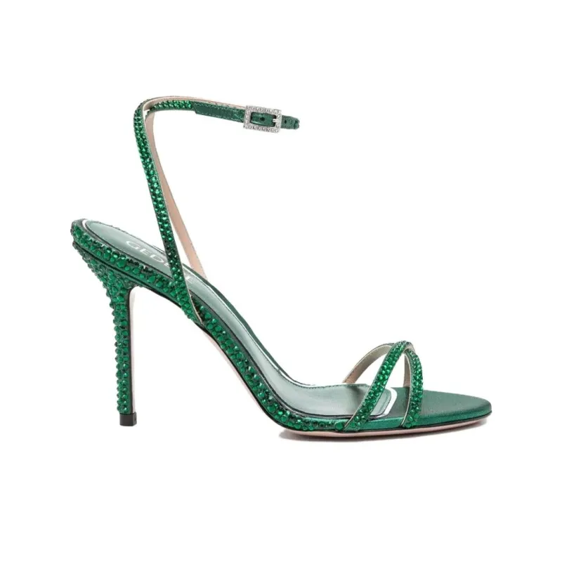 Gedebe Charlize 110mm Crystal-embellished Sandals-1