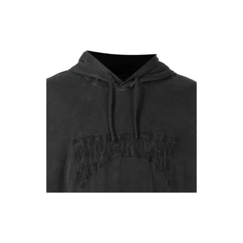 Givenchy Embroidered Logo Faded Effect Hoodie-4