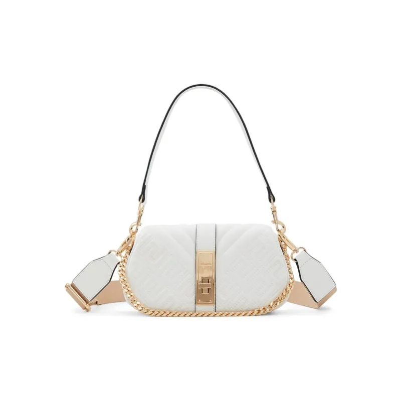 ALDO Artificial Leather Shoulder Bag, Crossbody Bag Regular Women's Black/White-3