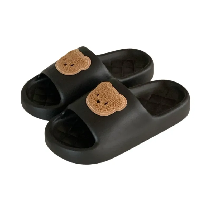 SHIGUDE Sandal Slippers Unisex, Black Brown-6