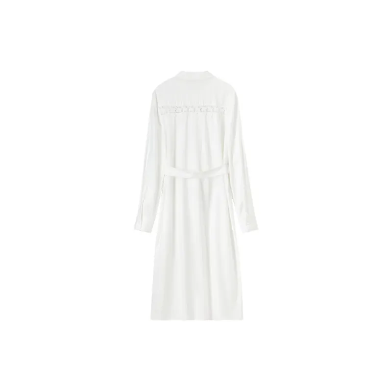 SENTUBILA Long Sleeved Dresses Women's Ecru-1