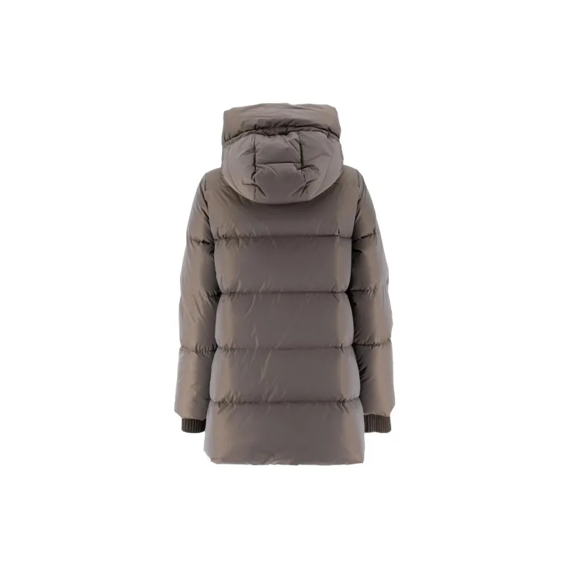 Moorer Zipped Hooded Padded Coat-1