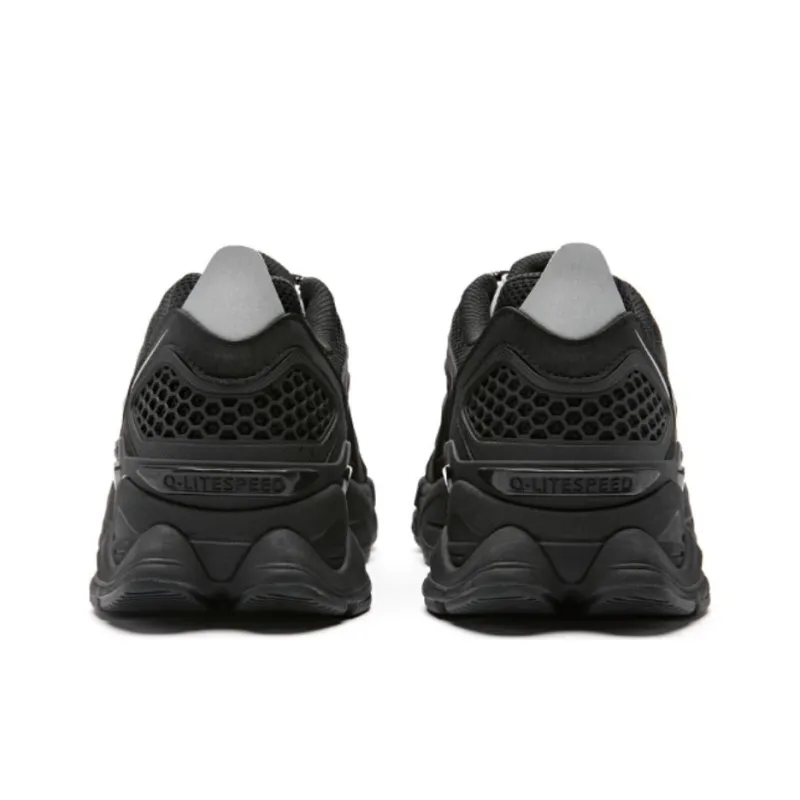 QIAODAN Enable Source Cushioning Wear Resistant Low Top Casual Shoes Men's Black Silver-3