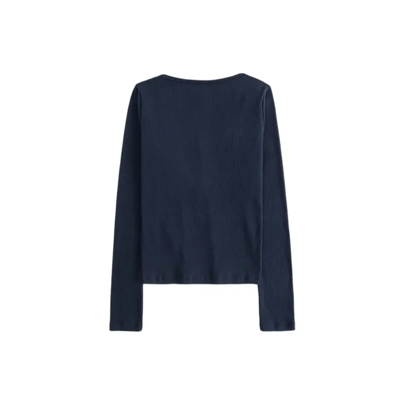 Abercrombie＆Fitch T Shirt Women's Navy Blue-1