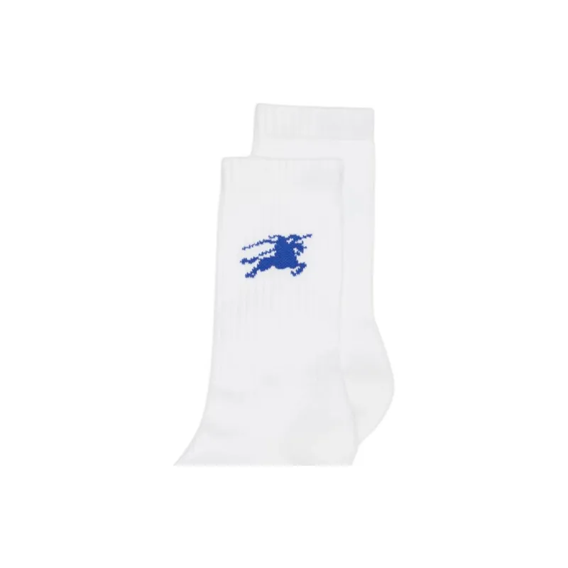 Burberry Mid Calf Socks Unisex White-2