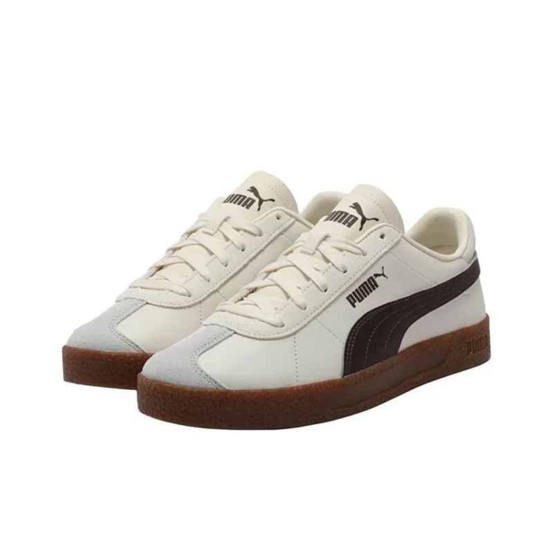 PUMA Club Wear resistant And Lightweight Low Top Skateboard Shoes Unisex Brown-2