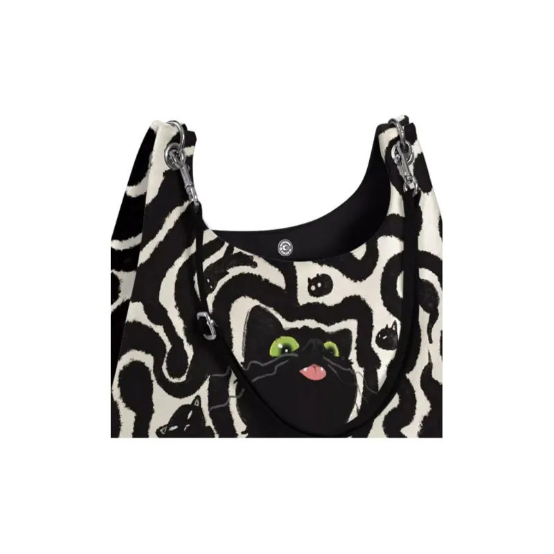 AOSONG Suede Tech Fabric Shoulder Bag Regular Unisex Little Black-2