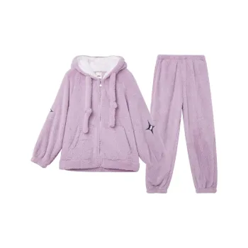 YSO Cool Cat Series Pajama Set Women's Sheer Purple