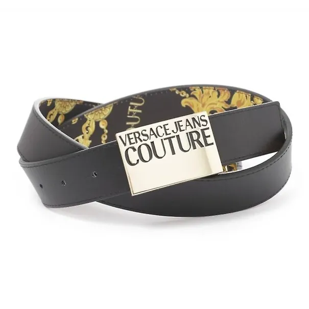 VERSACE   Leather Belts Men's Black  -2