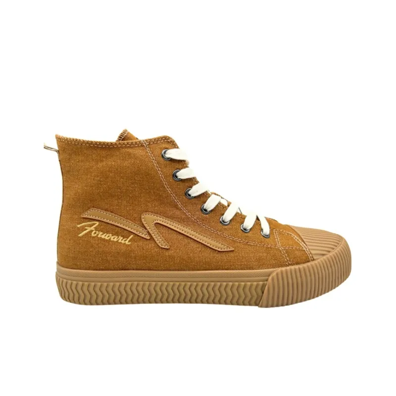 QIANJIN Abrasion Resistant Coverage Lightweight High Top Canvas Shoes Men's Coffee-1