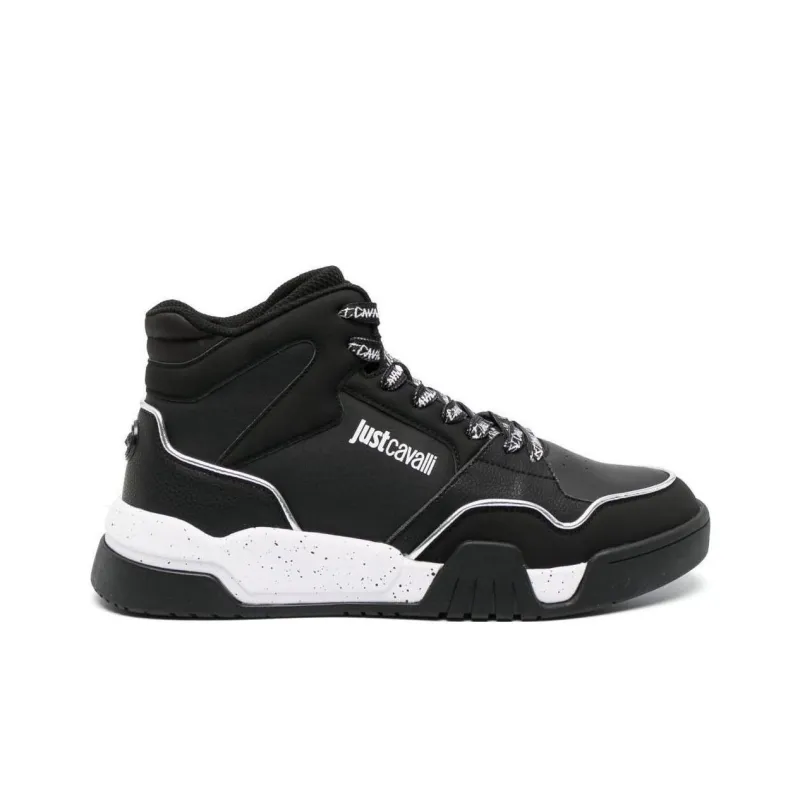 Just Cavalli Lace-up Panelled Sneakers-1