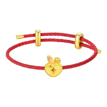 CHOW TAI SENG Chinese Zodiac Snake Collection Gold Bracelet Women's
