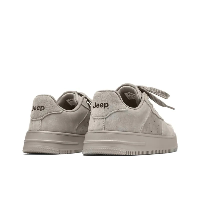 Jeep Classic White Sneakers Wear-resistant Lightweight Breathable And Non-slip. Skateboard Shoes Men Wheat-4