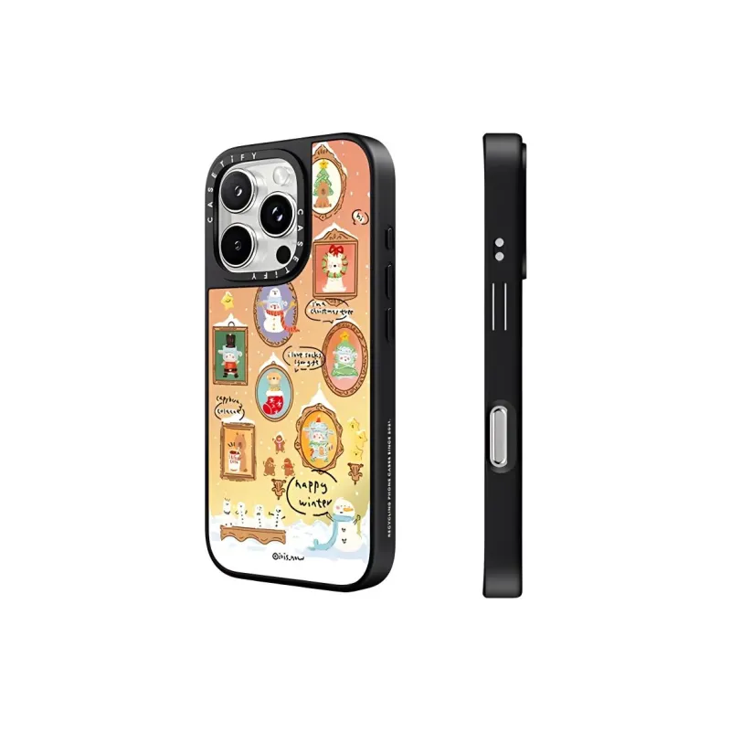 CASETIFY TPU+PC Material Christmas Museum Phone Cases Compatibility With IPhone 16/15/Plus/Pro/Pro Max Cartoon-1