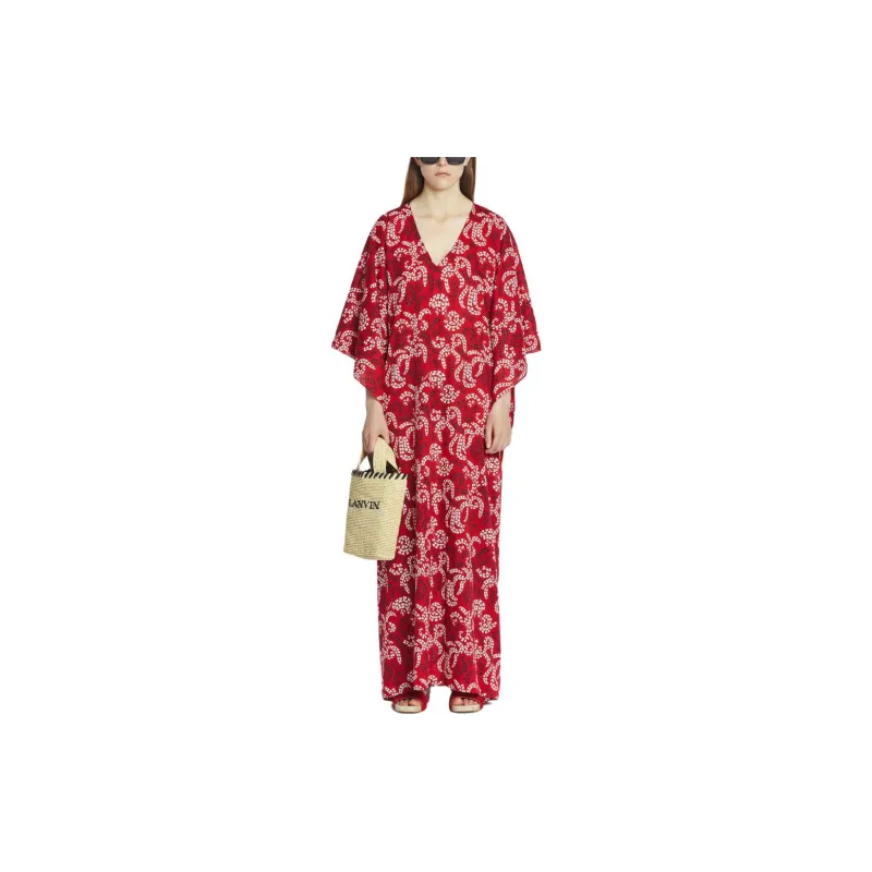 Lanvin Leaf print Midi Skirt-1
