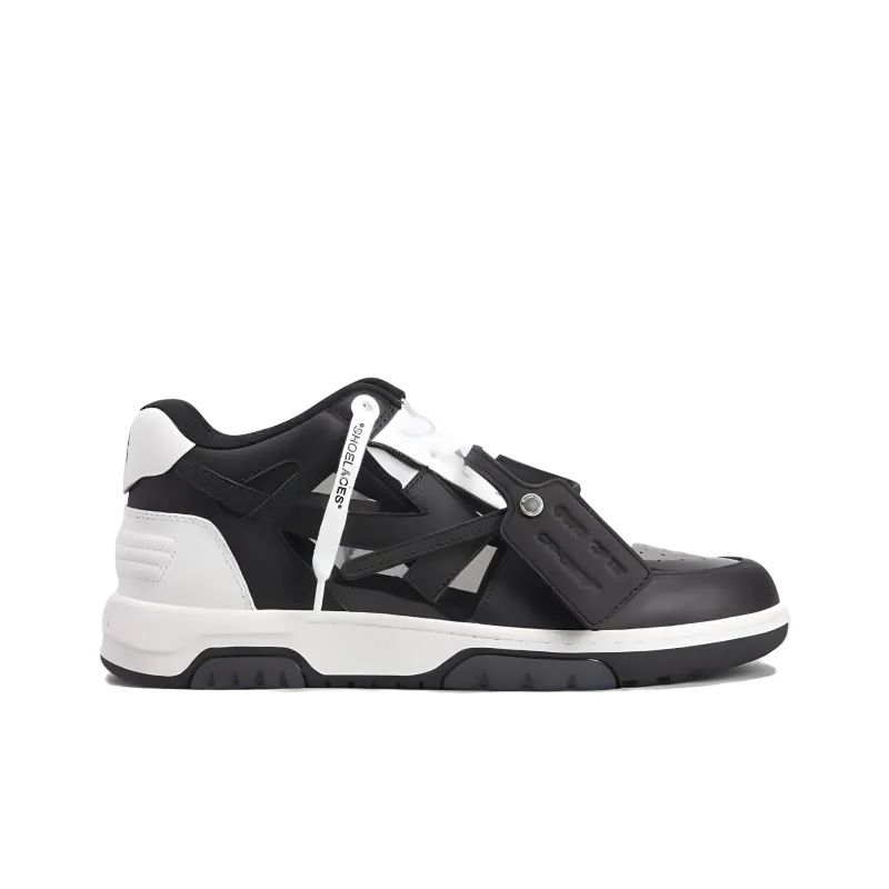 OFF WHITE Out Of Office Ooo Low Tops 'Black White Suede'-2