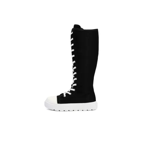 SLNU 3 Anti Slip And Wear Resistant Height Increasing High Top Canvas Shoes Unisex Black