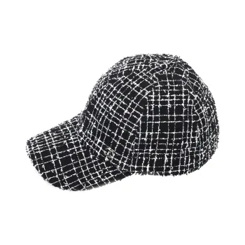 CHANEL Cotton Polyamide Baseball Caps Women's Black