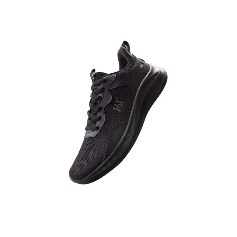 361° Cushioned Wear Resistant Breathable Rebound Low Top Sprint Running Shoes Men's Black-2